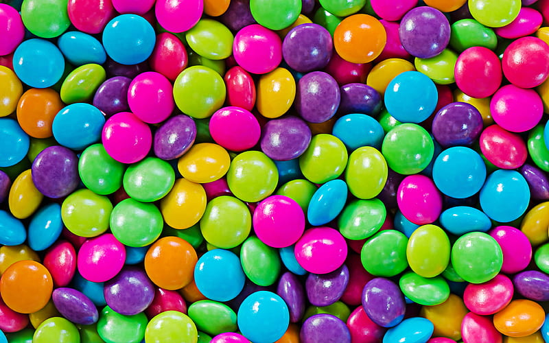 colorful candy texture, macro, candies, sweets, candies textures, colorful backgrounds, HD wallpaper