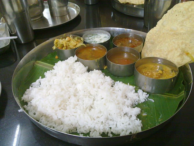 South Indian Food, rice, meals, HD wallpaper