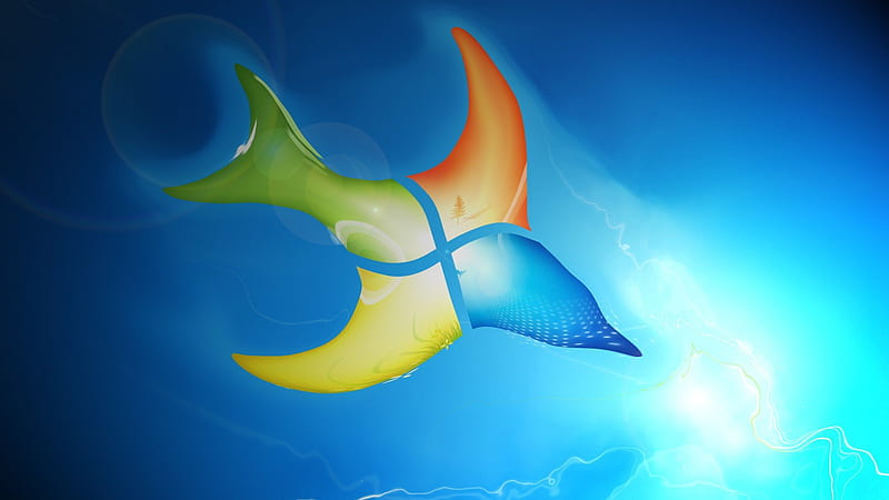 Windows 7 Fish Art, windows, windows-7, fish, artist, HD wallpaper