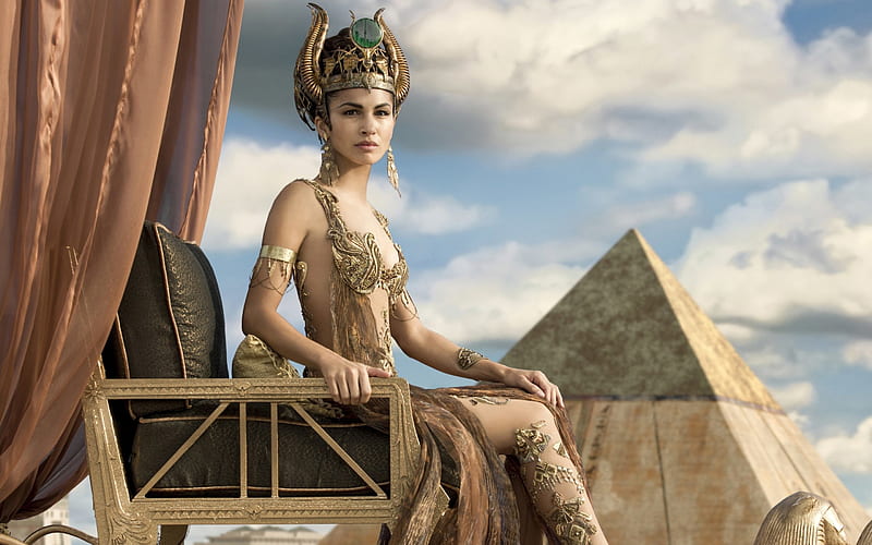 Gods of Egypt (2016), movie, goddess, hathor, woman, fantasy, girl, Gods of Egypt, actress, Elodie Yung, HD wallpaper
