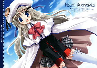 Noumi Kudryavka, little busters, table, juice, blonde hair, kud after,  cute, HD wallpaper