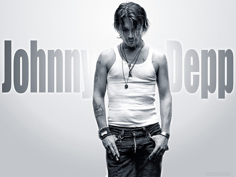 Johnny Depp, pretty, male, jeans, white tshirt, sexy, actor, HD wallpaper