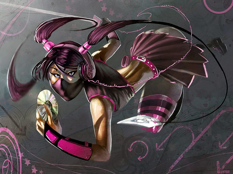 Cyber ninja, , babe, hot, cyber nina, cyber, cd, pink, ninja, HD wallpaper