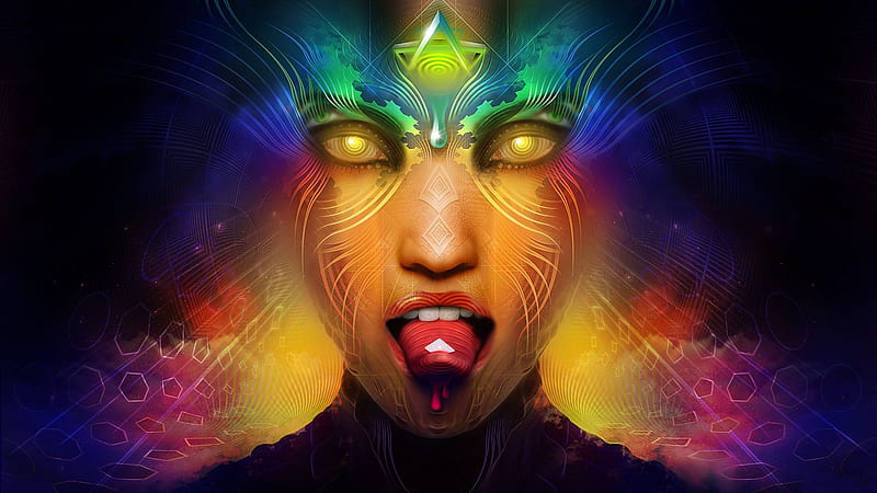 Art Face, colorful, art, mexican art, face, abstract, HD wallpaper
