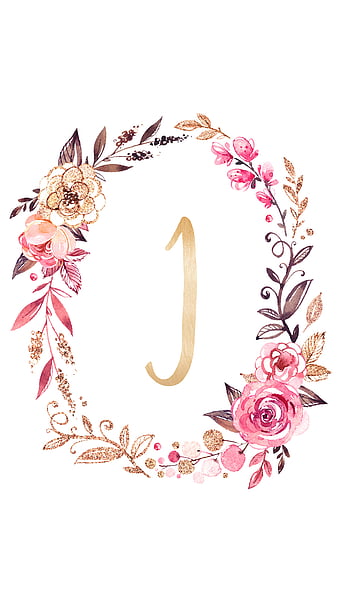 Monogram B Floral Glam Gold Letters Pink Hd Mobile Wallpaper Peakpx