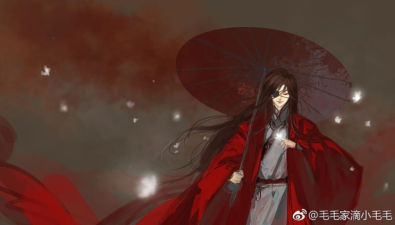 Anime, Tian Guan Ci Fu, Crimson Rain Sought Flower, Hua Cheng, San Lang, HD wallpaper