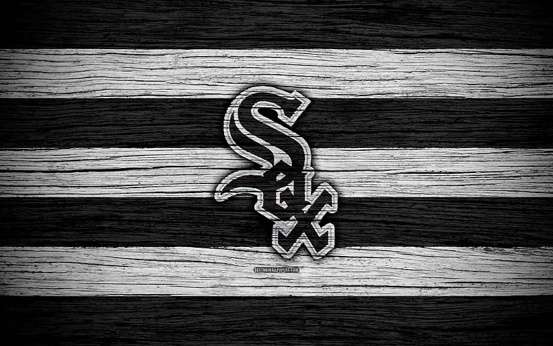 Chicago White Sox MLB, baseball, USA, Major League Baseball, wooden texture, art, baseball club, HD wallpaper