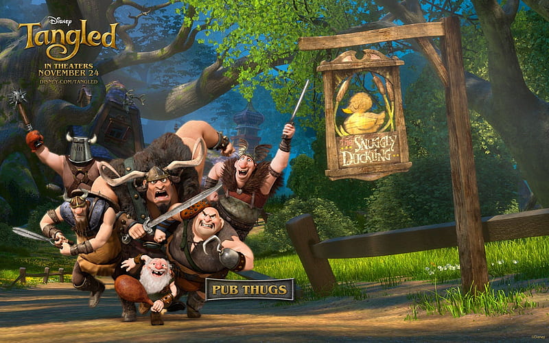 tangled, thugs, pub, HD wallpaper