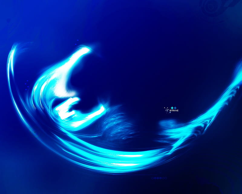 Strive, abstract, blue, 3d and cg, HD wallpaper