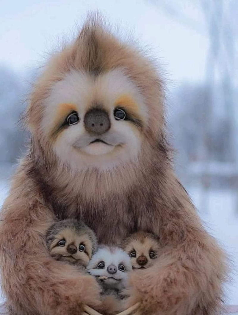 Sloth family, #Family, #Babies, #Sloths, HD phone wallpaper