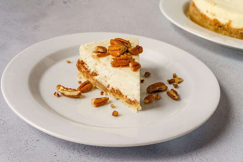 cheesecake, pecan, nuts, dessert, white, HD wallpaper