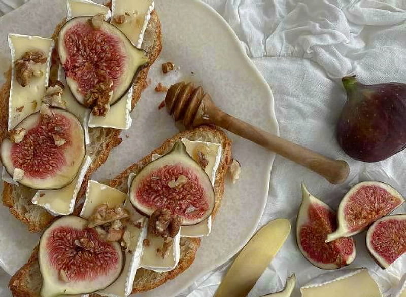 Gastronomy, Bread, Cheese, Fig, HD wallpaper