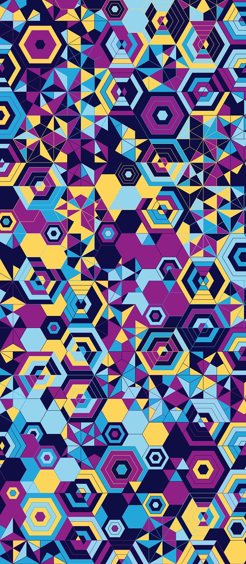 Hexagonal, art, bonito, heart, corazones, graffiti, hexagon, pattern, retro, HD phone wallpaper