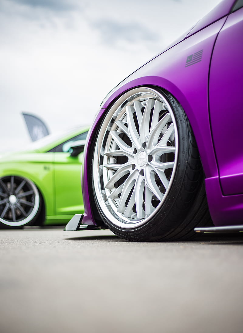 car, wheel, disk, sportscar, purple, HD phone wallpaper