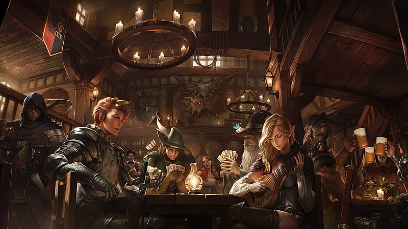 Fantasy, Tavern, Medieval, HD wallpaper