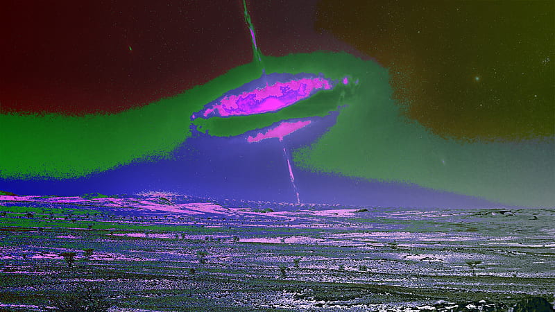 boom goes the star, desert, nebula, random, RGB, landscape, HD wallpaper