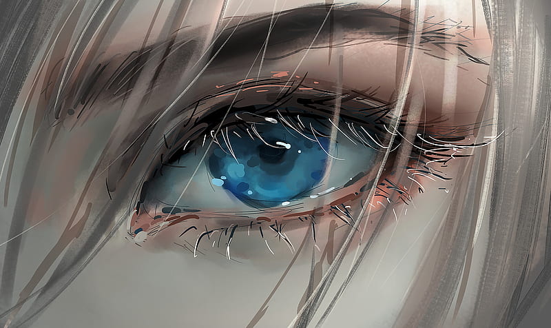 Artístico, ojo, ojos azules, primer plano, niña, mujer, Fondo de pantalla  HD | Peakpx