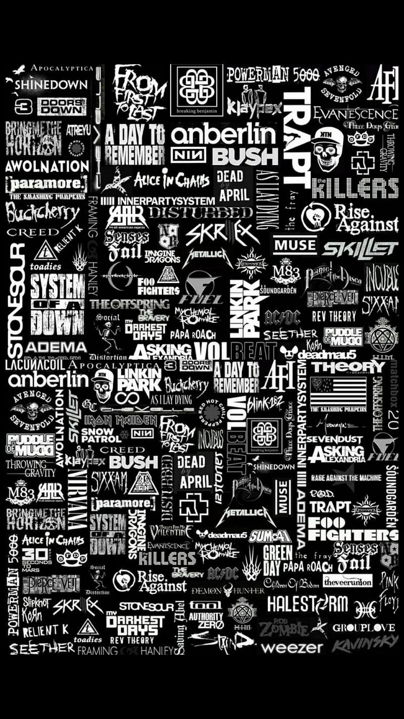 Logos de rock, bandas, metal, música, Fondo de pantalla de teléfono HD |  Peakpx