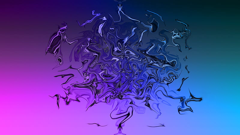 Blue and Pink Liquefied Swirls, HD wallpaper