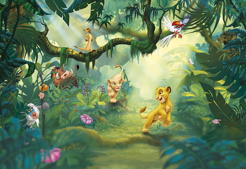 Giant Wall mural Lion King Jungle disney chlildrens room DECOR. eBay, Jungle Illustration, HD wallpaper