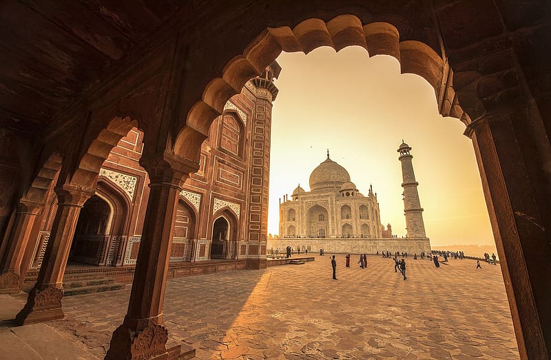 Monuments, Taj Mahal, Arch, India, Agra, , Uttar Pradesh, HD wallpaper