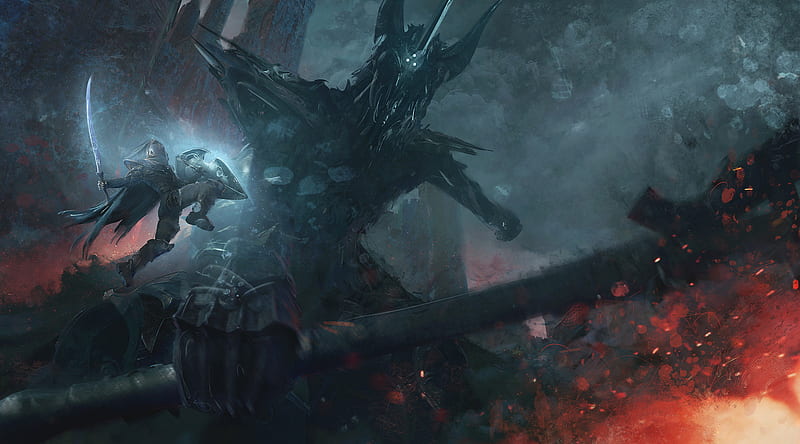 make a depiction of morgoth from the lord of the rings as described by  tolkien