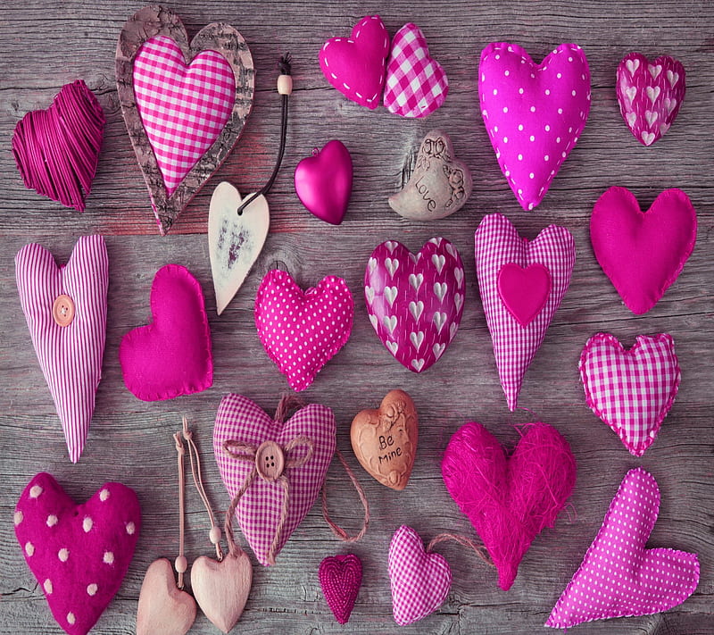 Purple Hearts, love, HD wallpaper