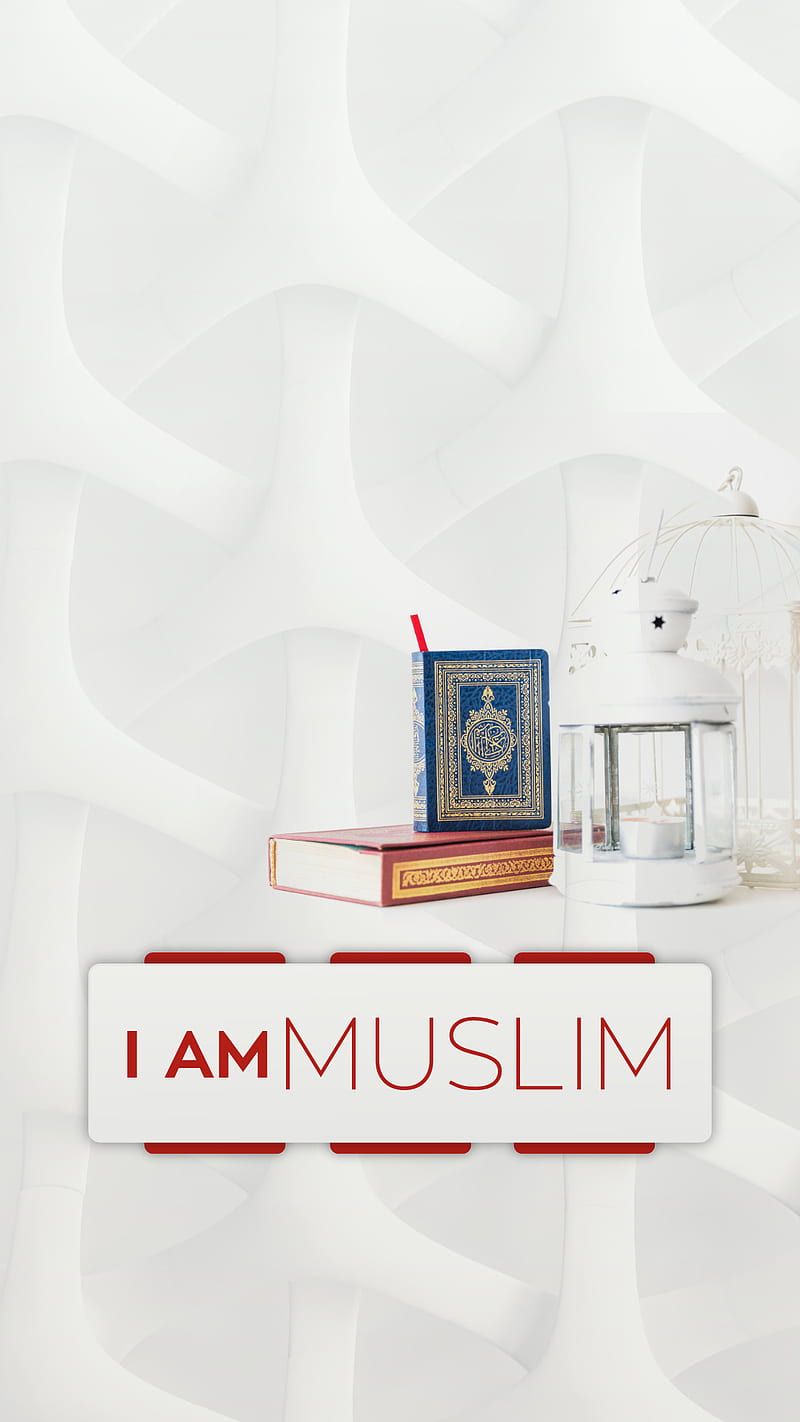 I AM MUSLIM-QURAN, allah, islamic, muslim, phone, quran, screen, screens, wh, white, HD phone wallpaper