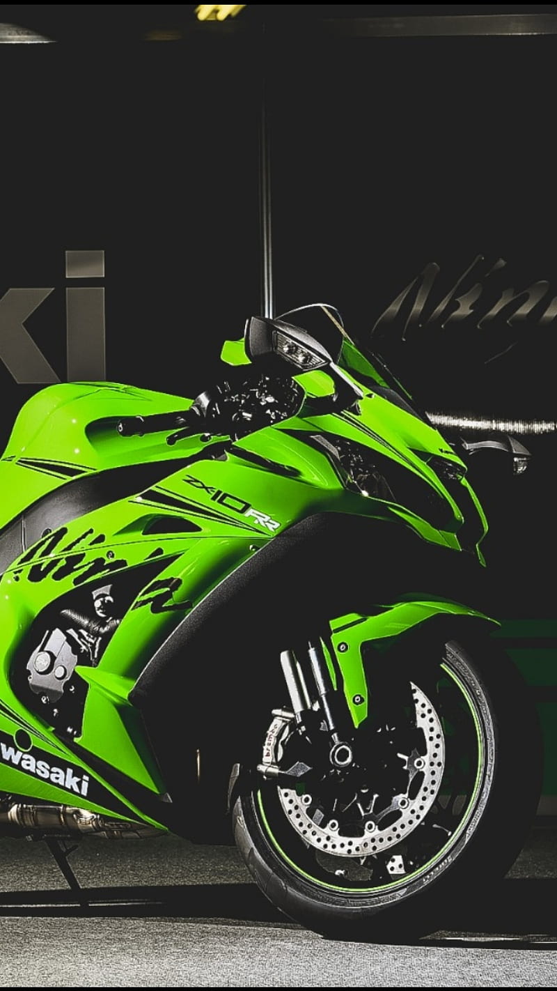 Kawasaki ZX10RR, motorcycle, bike, superbike, kawasaki, zx10r, HD phone wallpaper