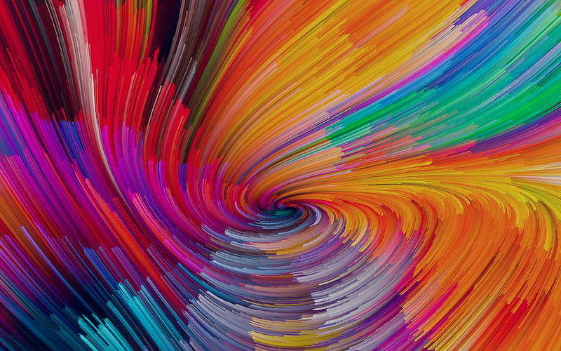 Digital, abstract, line, color, rainbow, pattern, background, HD ...