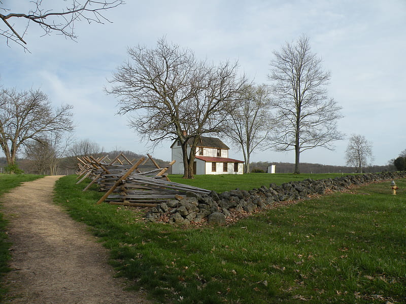 Gettysburg Farmhouse located in Gettysburg battlefield, gettysburg pennsylvania, gettysburg national park, HD wallpaper