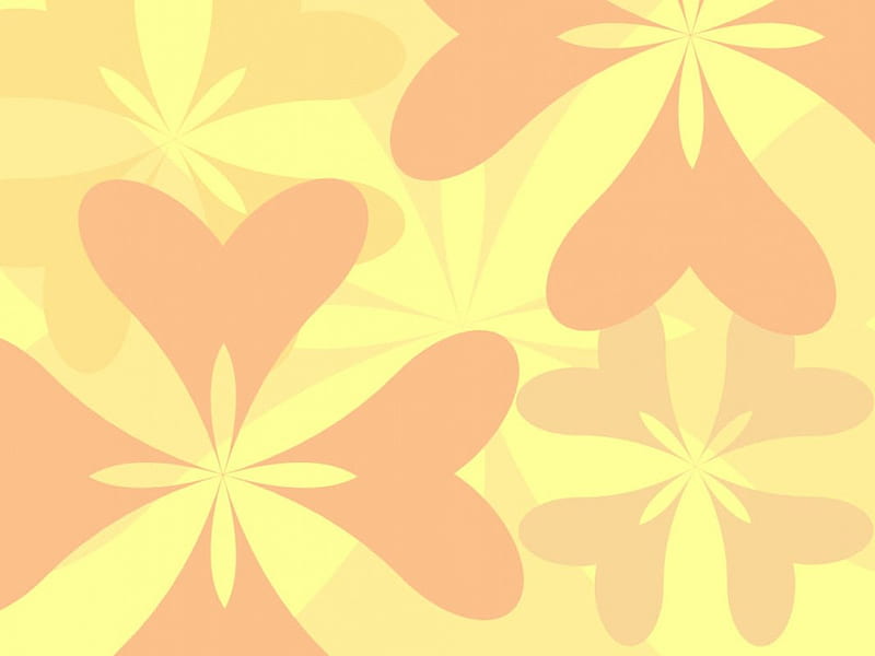 Flower Design, yellow, collage, large flowers, apricot, HD wallpaper