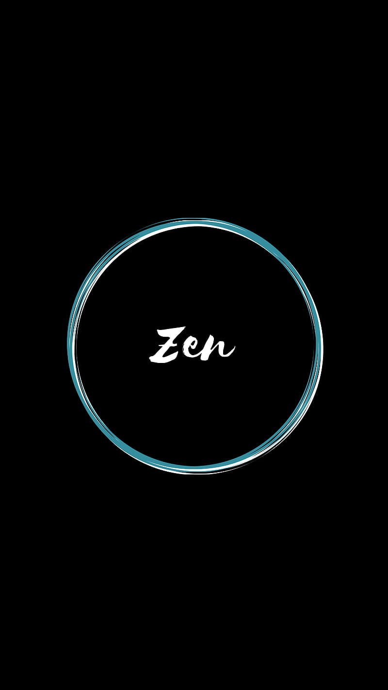 zen, word, inscription, circle, ring, HD phone wallpaper
