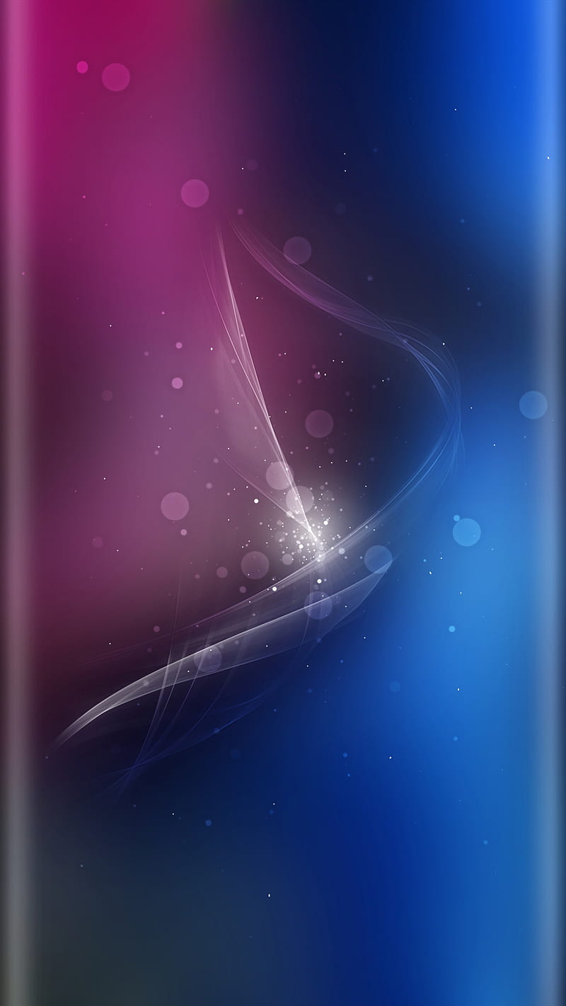 Abstract, blue, bokeh, edge style, pink, s7, shiny, HD phone wallpaper