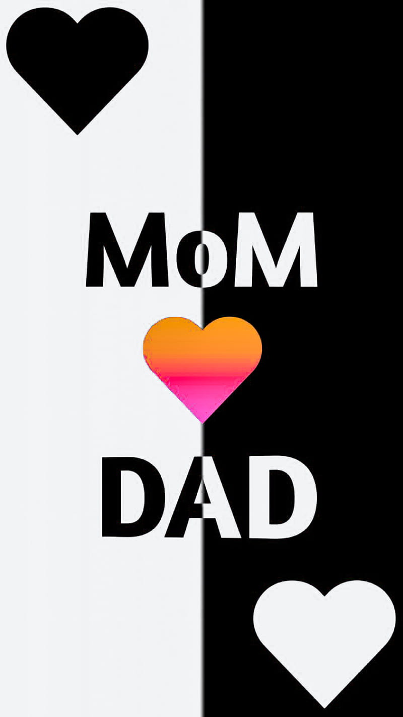 Mom and dad, magenta, black and white, material property, HD phone wallpaper
