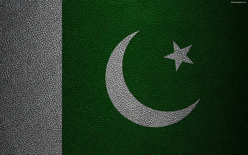Flag of Pakistan leather texture, Pakistani flag, Asia, world flags, Pakistan, HD wallpaper