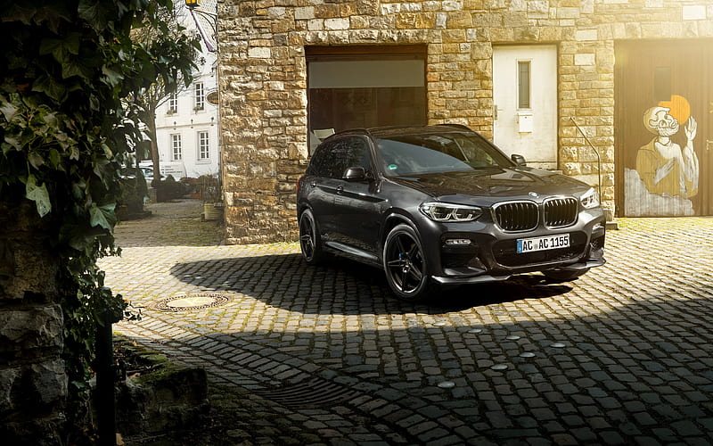 BMW X3, 2018 ACS3, black crossover, front view, exterior, tuning X3, AC Schnitzer, new black X3, German cars, BMW, HD wallpaper