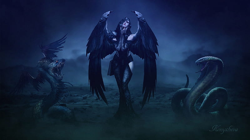 Gothic Angel , gothic, angel, dark, artist, artwork, digital-art, HD wallpaper