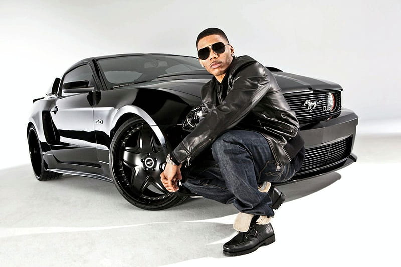 Nelly And 2011 DUB Edition Mustang, mustang, nelly, ford, car, dub, tuning, HD wallpaper