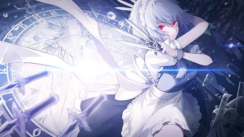 Anime, Touhou, Sakuya Izayoi, HD wallpaper