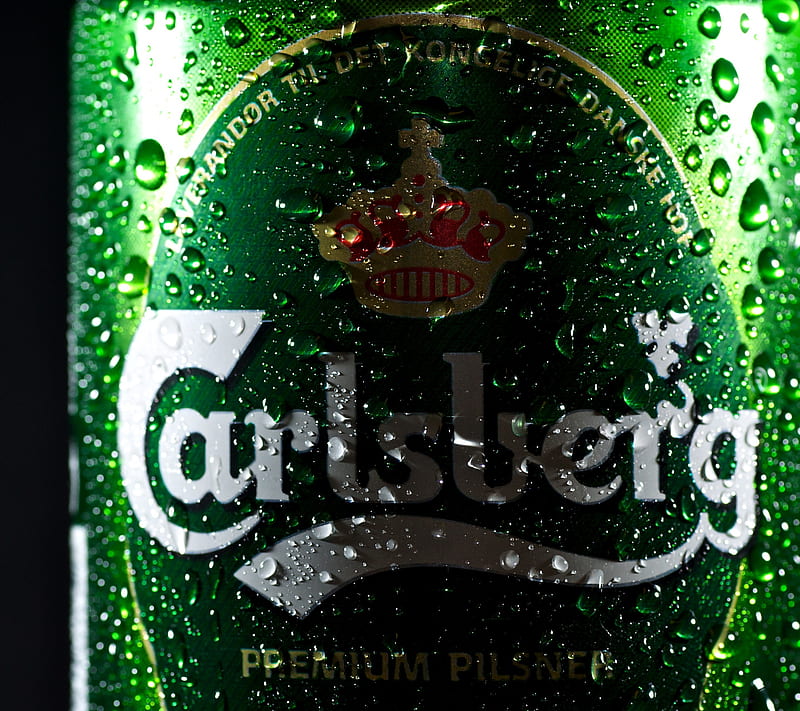 Carlsberg beer, brand, drops logo, HD wallpaper