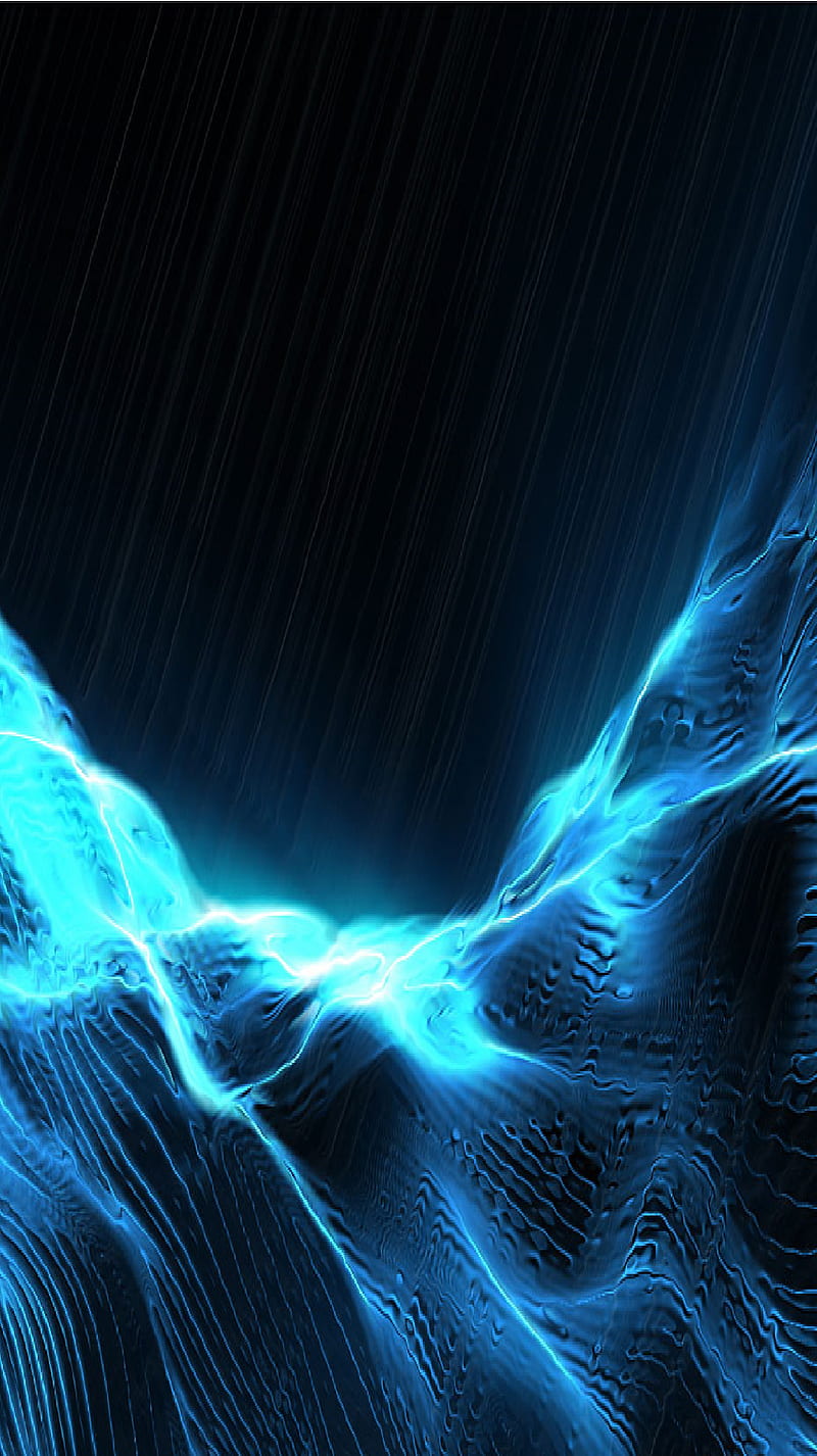 Digital valley, blue, i6, waves, HD phone wallpaper