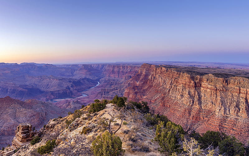 Grand Canyon National Park Sunset Arizona USA, HD wallpaper