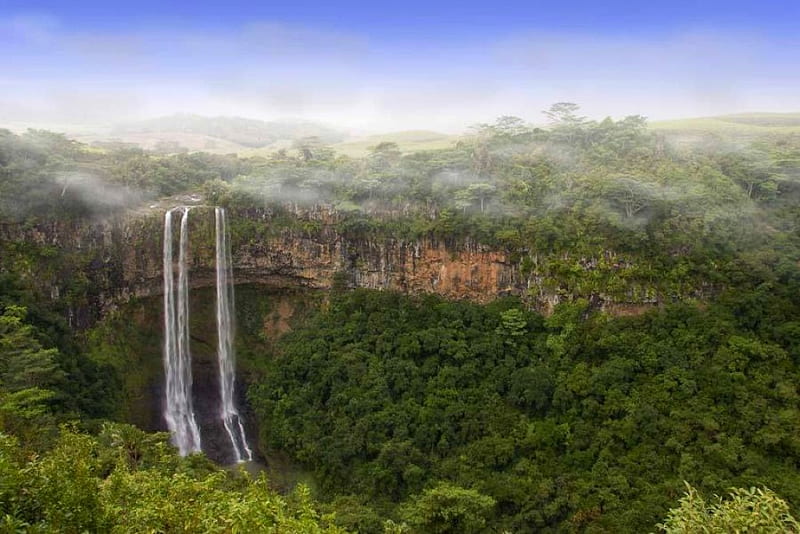 Chamarel-Falls, cool, bonito, HD wallpaper
