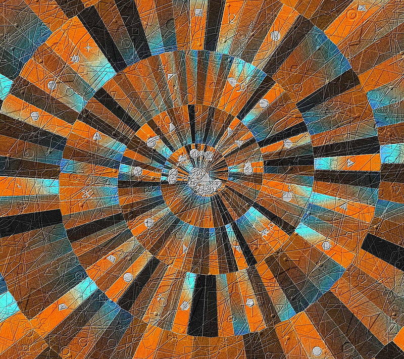 Spiral Mosaic, abstract, stone, HD wallpaper