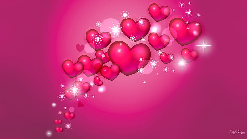 Bright Valentine Pink, sparkle, stars, Valentines Day, romantic, shine,  collage, HD wallpaper | Peakpx