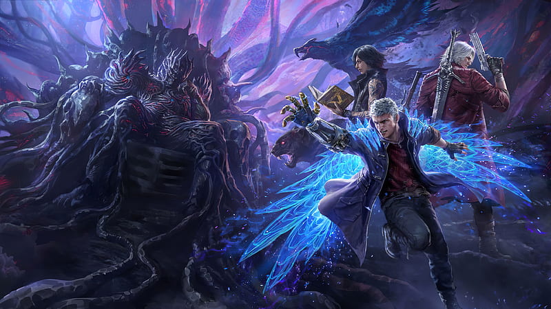 Download wallpaper devil, nero, devil may cry 5, dmc 5, trigger, section  games in resolution 1600x1200