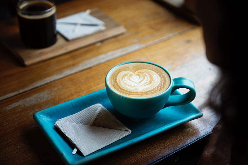 Coffee, Turquoise, Napkin, Cup, Plate, HD wallpaper