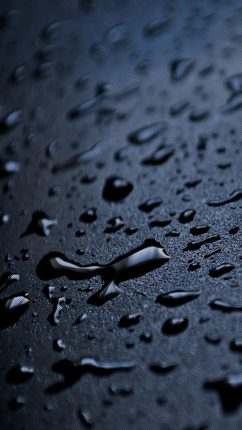 Raindrops, black, drops, macro, rain, water, waterdrops, HD phone wallpaper