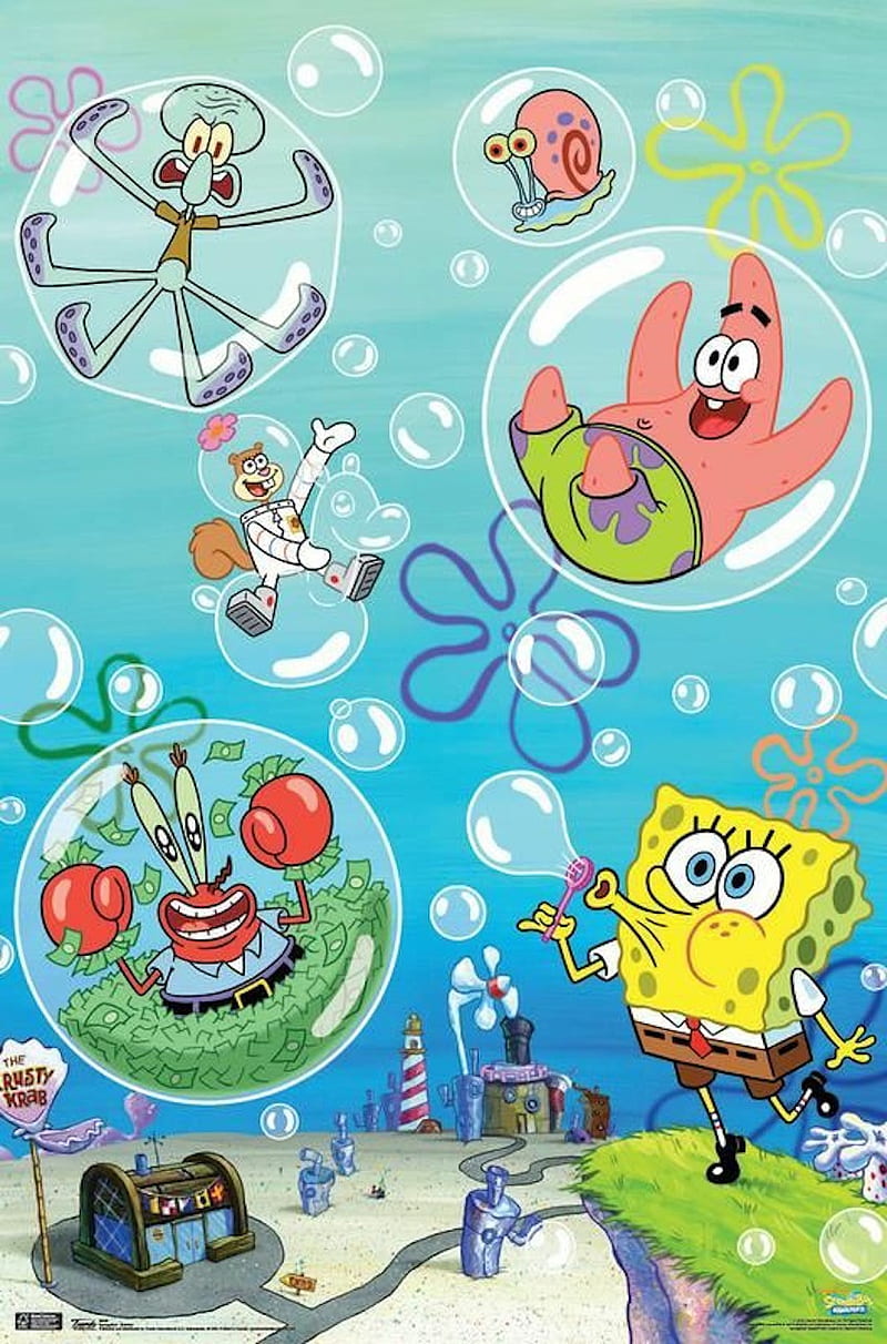 Spongebob, 2020, android, bob esponja, calamardo, iphone, new, patricio, HD phone wallpaper